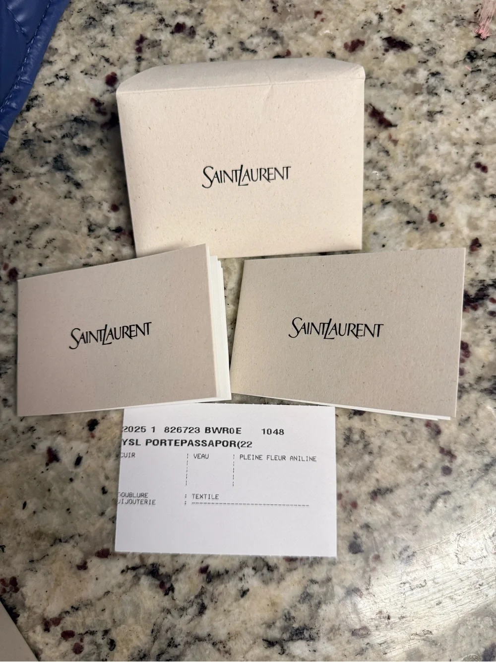 Saint Laurent Black Smooth Leather Card & Passport Holder - Picture 6 of 6
